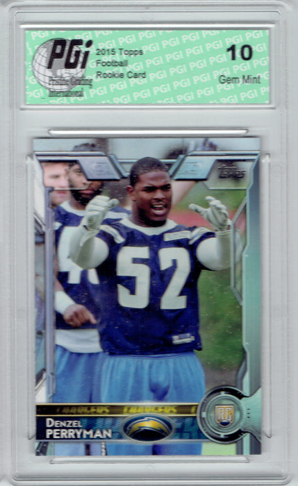 Denzel Perryman 2015 Topps Football #487 Los Angeles Chargers Rookie Card PGI 10