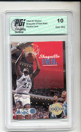 1992-93 Shaquille O'Neal SKYBOX Rookie Card PGI 10 Shaq