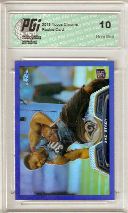 Zac Stacy 2013 Topps Chrome Blue REFRACTOR Only 199 Made Rookie Card PGI 10