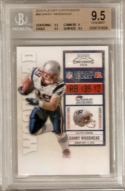 Danny Woodhead 2010 Playoff Contenders Rookie BGS 9.5