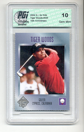 TIGER WOODS 4 Card lot 2001 SCI Gold Rookie Card PGI 10 Masters, PGA,