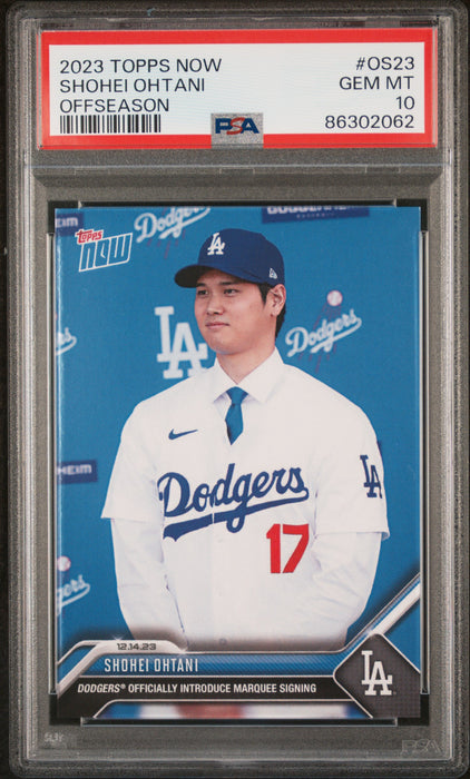 PSA 10 Shohei Ohtani 2023 Topps Now #OS23 Marquee Signing Rare Trading Card