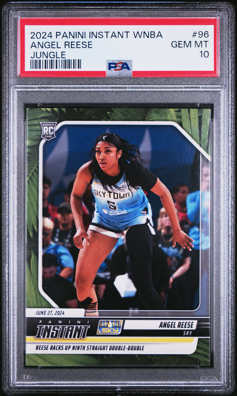 PSA 10 Angel Reese 2024 Panini Instant #96 Jungle SP Only 25 Made Rookie Card Chicago Sky