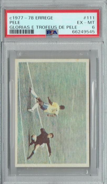 PSA 6 Pele 1977 Errege #111 Glorias E Trofeus De Pele Rare Trading Card