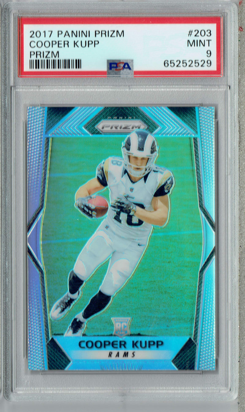 PSA 9 MINT Cooper Kupp 2017 Panini Prizm #203 Silver Rams Rookie Card Prizm