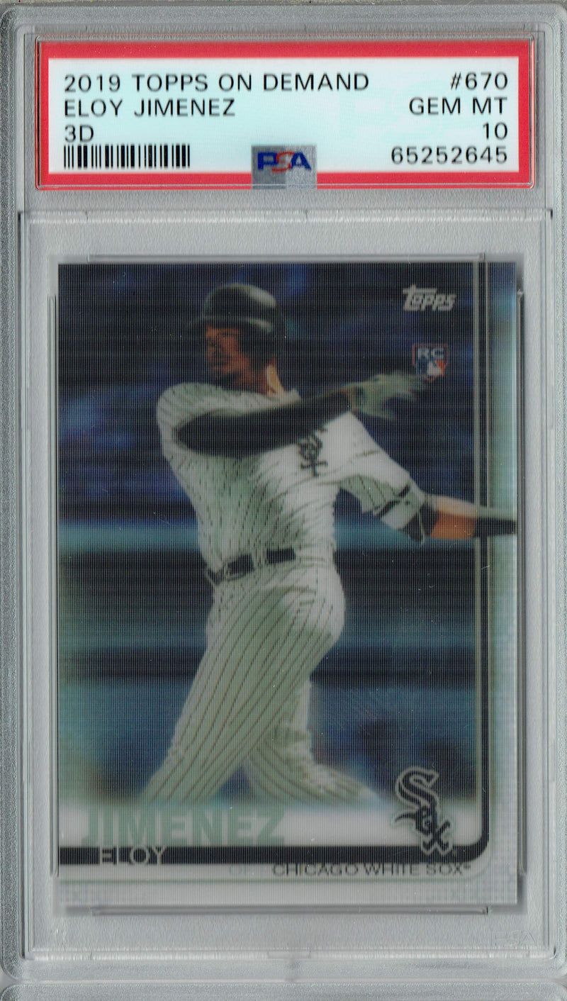 PSA 10 GEM-MT Eloy Jimenez 2019 Topps on Demand #670 Rookie Card 3D