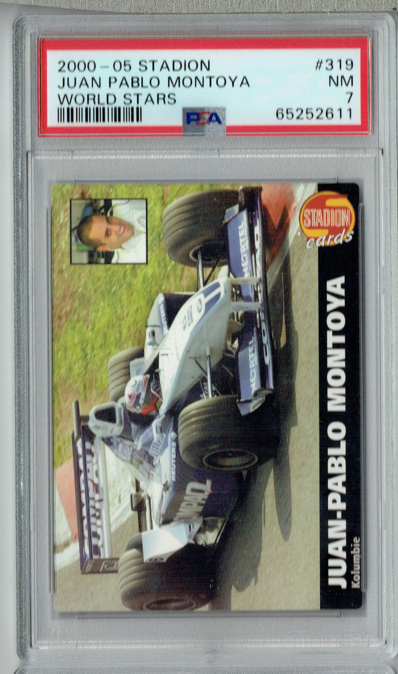 PSA 7 NM Juan Pablo Montoya 2000-05 Stadion #319 Rookie Card World Stars
