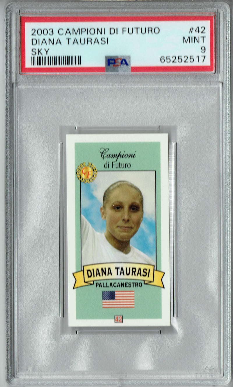 PSA 9 MINT Diana Taurasi 2003 Campioni Di Futuro #42 Rookie Card BLUE SKY