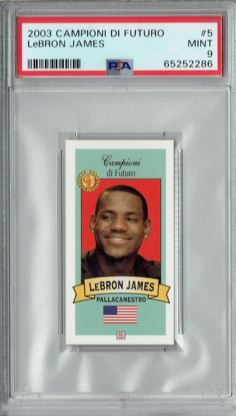 PSA 9 MINT Lebron James 2003 Campioni Di Futuro #5 Rookie Card Red Back