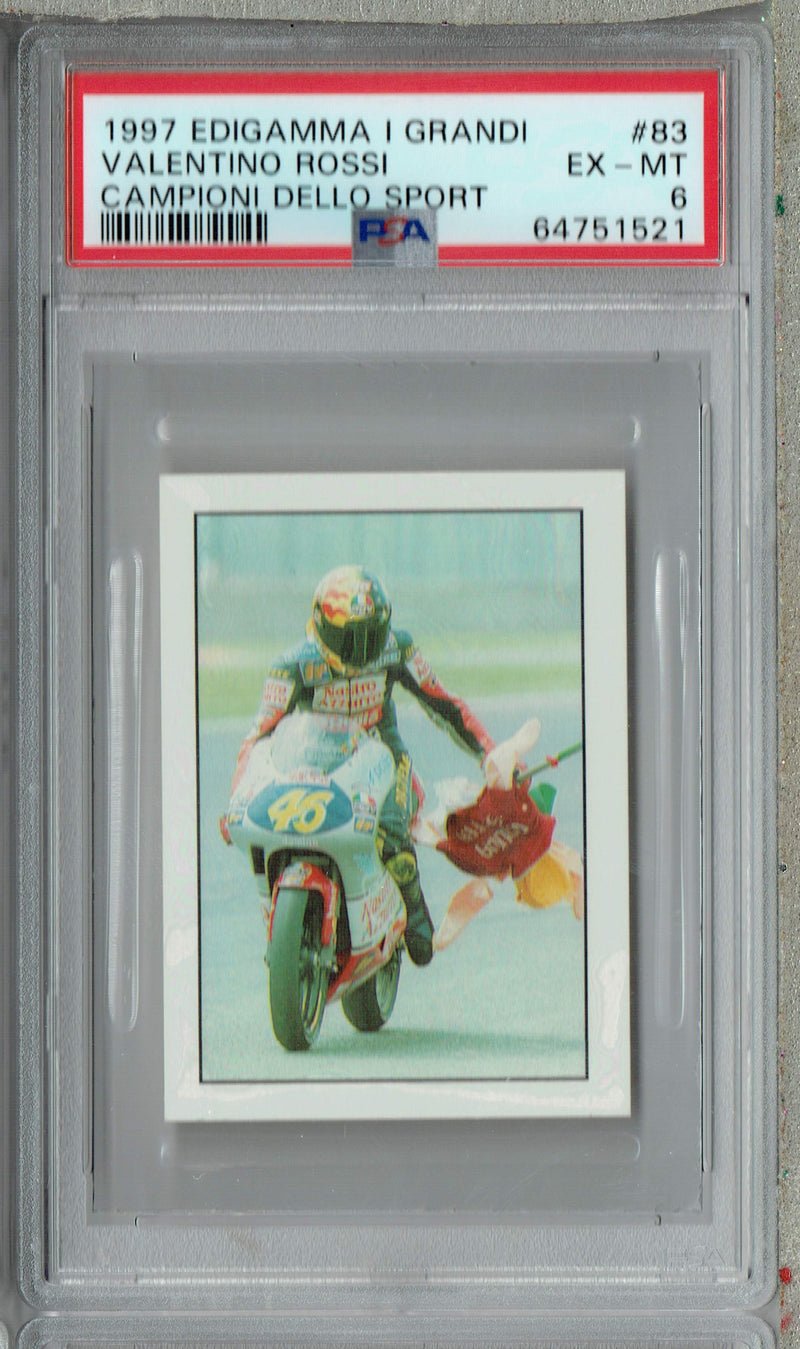 PSA 6 EX-MT Valentino Rossi 1997 Edigamma I Grandi #83 Campioni Dello Sport