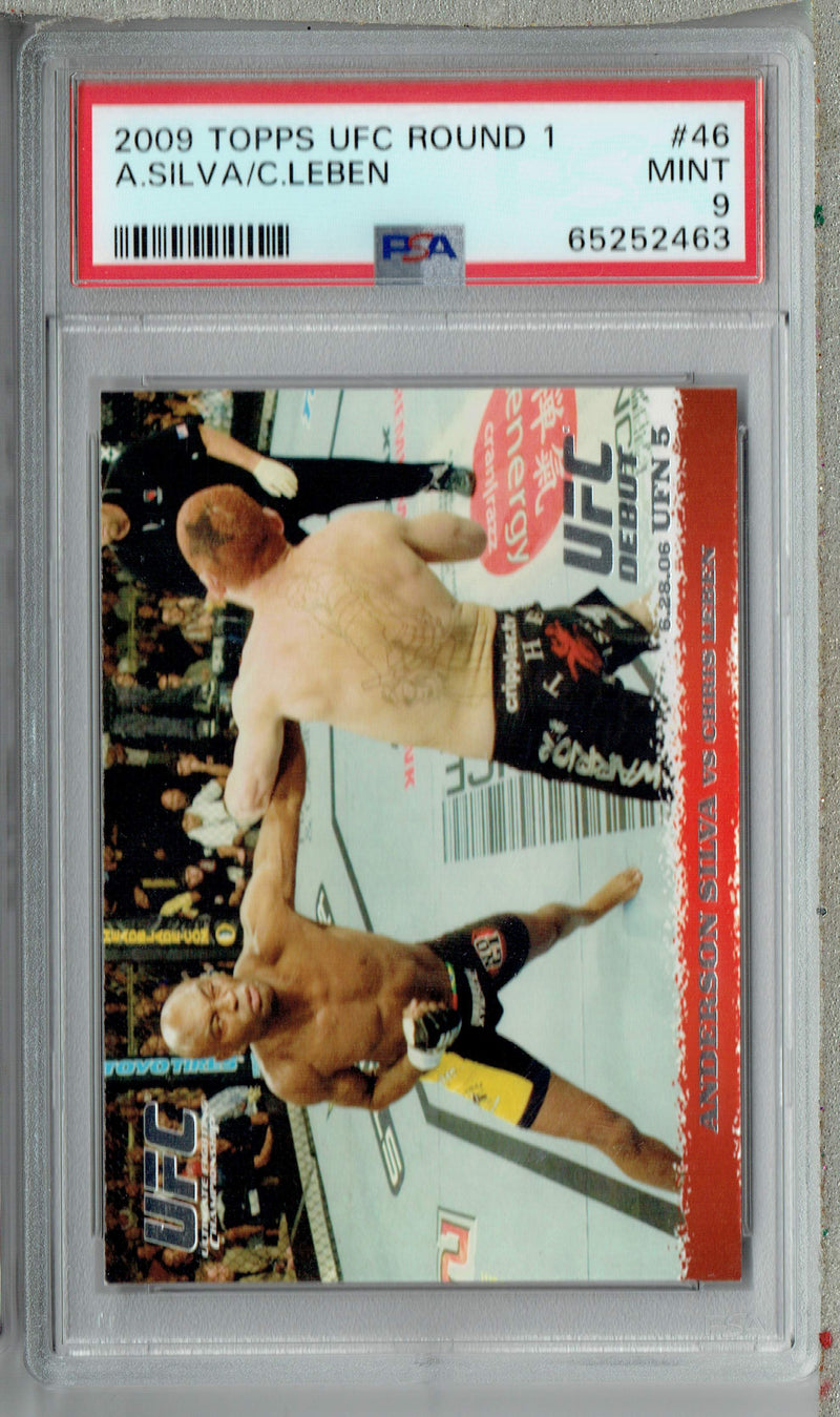 PSA 9 MINT Anderson Silva 2000 Topps UFC Round 1 #46 Rookie Card