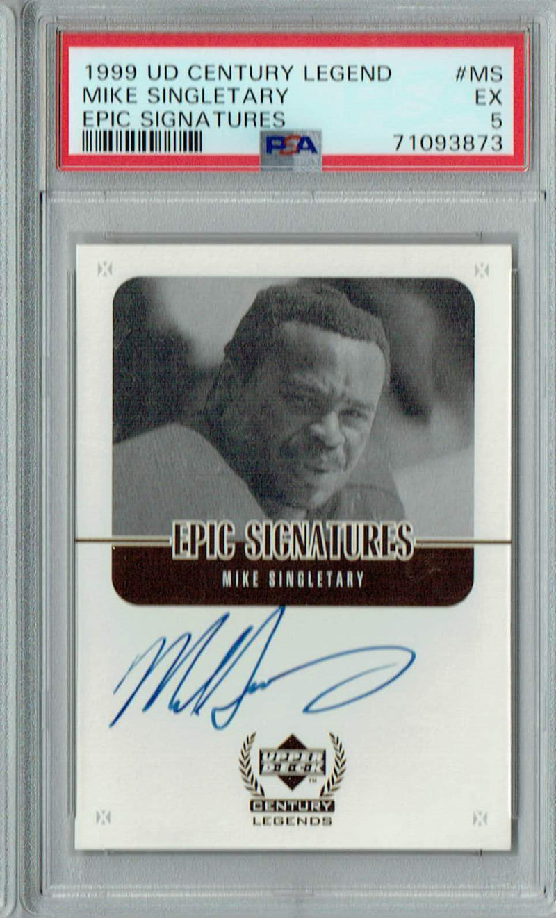 PSA 5 Mike Singletary 1999 UD Century Legend #MS Card Epic Signatures Auto