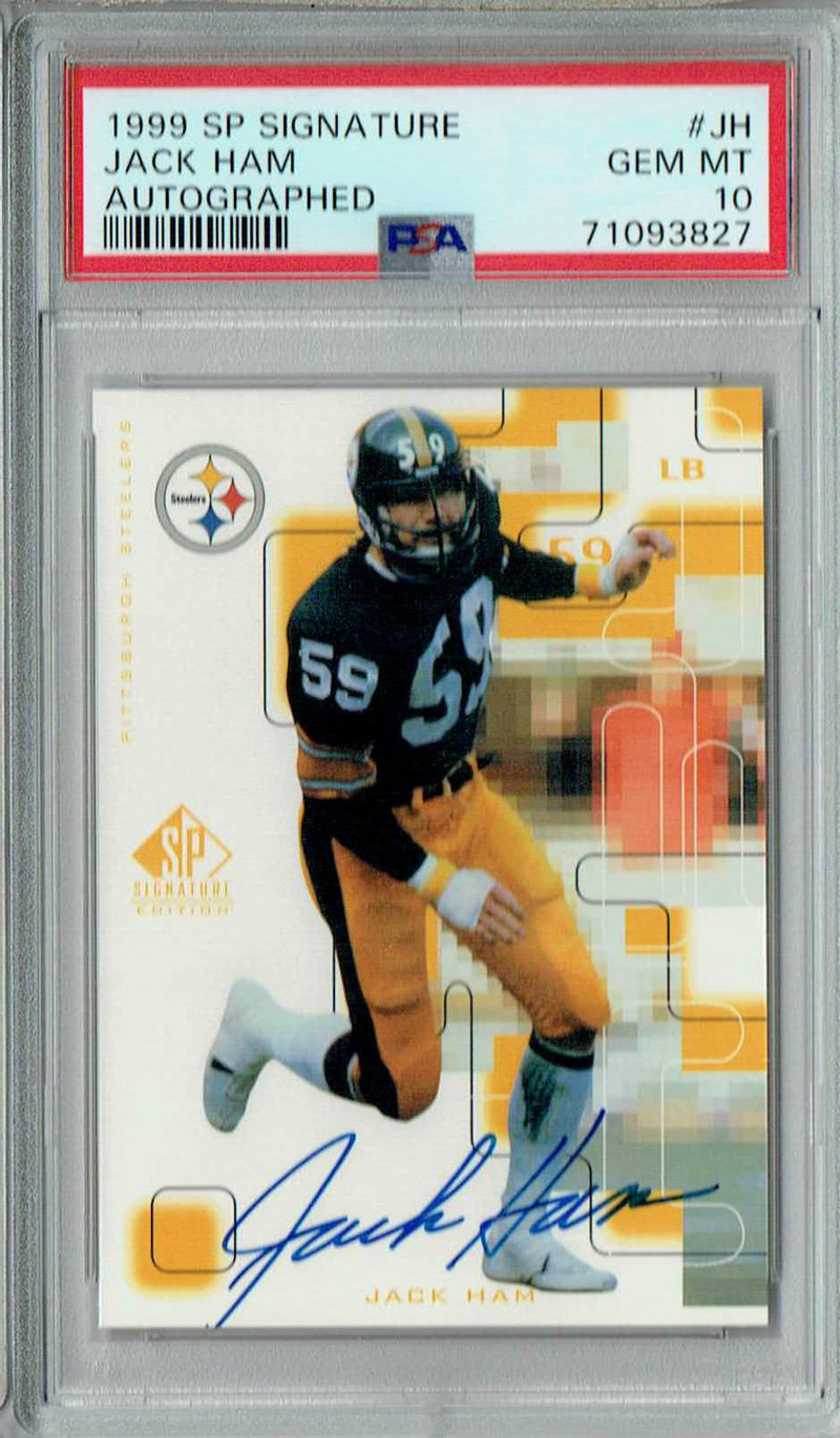 PSA 10 GEM-MT Jack Ham 1999 SP Signature #JH Rare Trading Card Auto