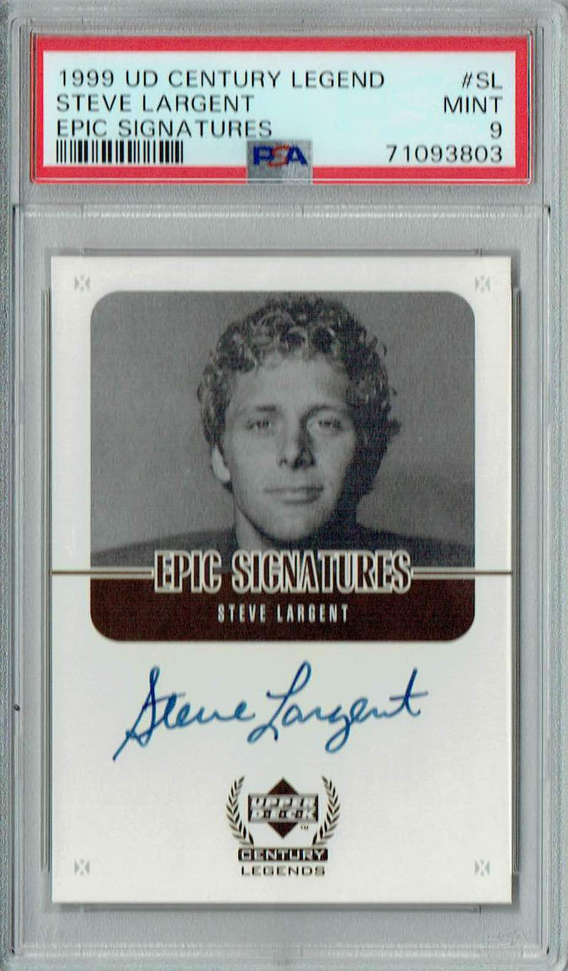 PSA 9 Steve Largent 1999 UD Century Legend #SL Rare Card Epic Signatures Auto