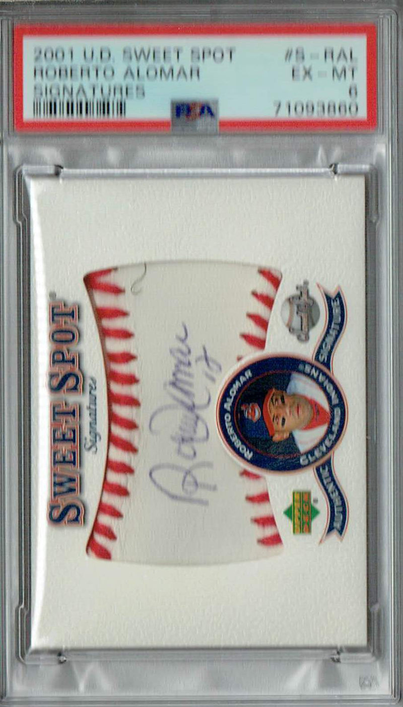 PSA 6 EX-MT Roberto Alomar 2001 U.D. Sweet Spot #S-RAL Rare Card Signatures