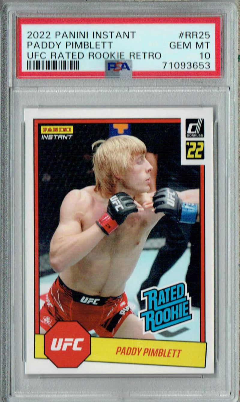 PSA 10 Paddy the Baddy Pimblett 2022 Panini Instant RR25 Rated Rookie Retro Card