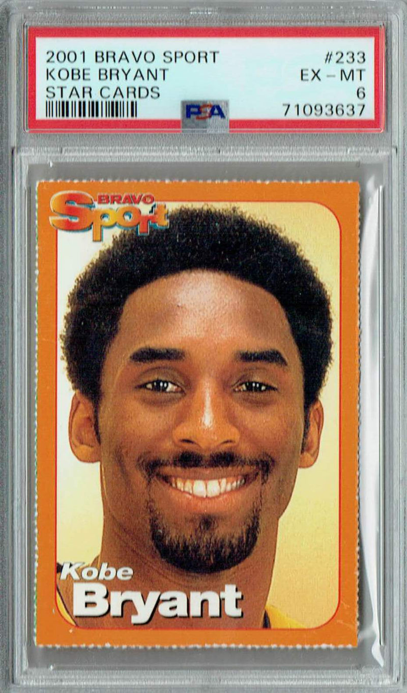 PSA 6 EX-MT Kobe Bryant 2001 Bravo Sport #233 Rare Trading Card Star Cards
