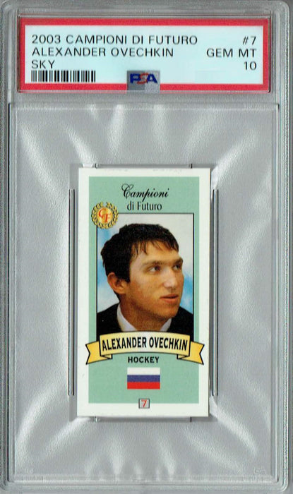 PSA 10 MINT Alexander Ovechkin 2003 Campioni Futuro #7 Rookie Card Blue Sky SP