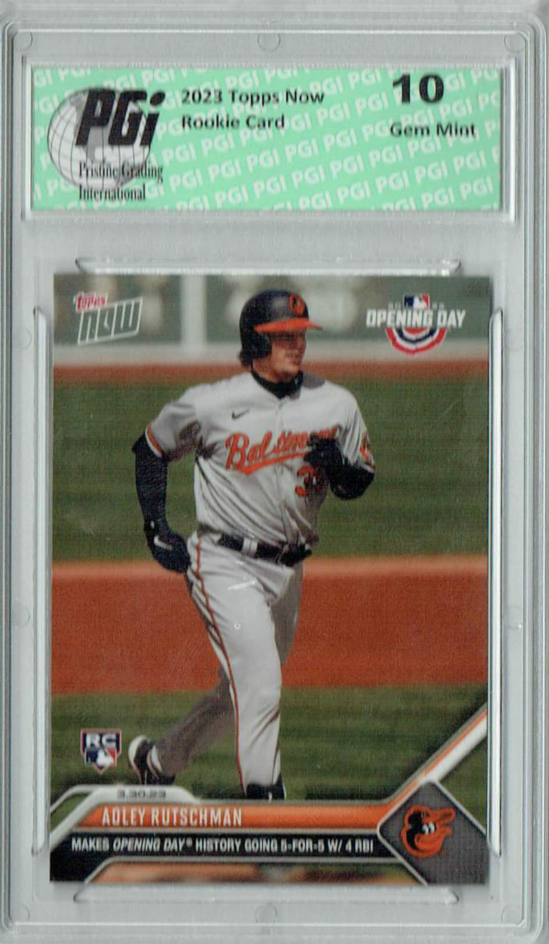 Adley Rutschman 2023 Topps Now #4 Opening Day Rookie Card PGI 10