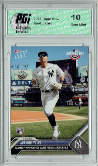 Anthony Volpe 2023 Topps Now #2 New York Yankees Trading Card PGI 10