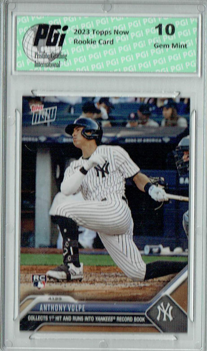 Anthony Volpe 2023 Topps Now #22 New York Yankees Rookie Card PGI 10