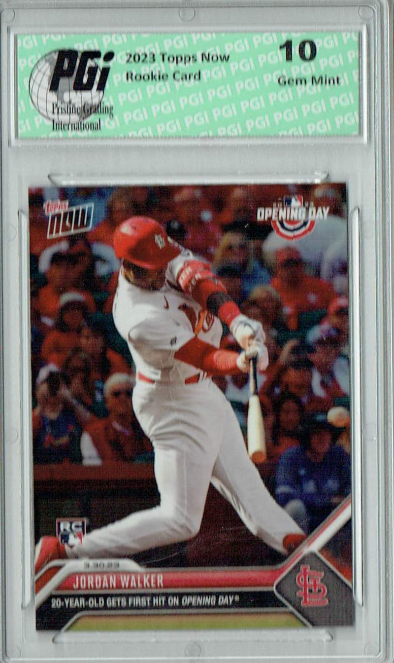 Jordan Walker 2023 Topps Now #7 St. Louis Cardinals Rookie Card PGI 10