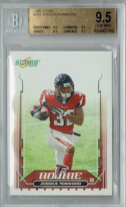 BGS 9.5 Jerious Norwood 2006 Score #341 Rookie Card
