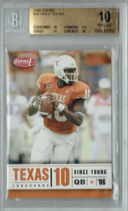 BGS 10 Vince Young 2006 Sage Aspire #35 Rookie Card