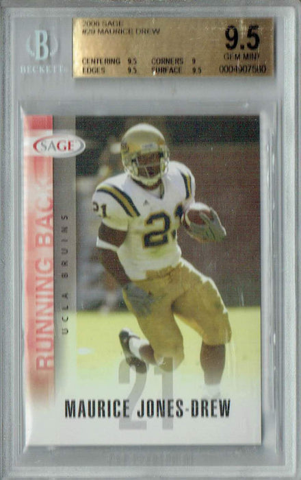 BGS 9.5 Maurice Jones-Drew 2006 Sage #29 Rookie Card