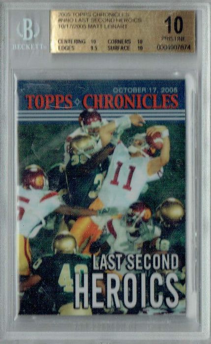 BGS 10 Matt Leinart Reggie Bush 2005 Topps Chronicles #NNO Rookie Card Last Second Heroics