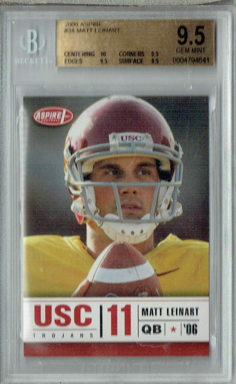 BGS 9.5 Matt Leinart 2006 Sage Aspire #34 Rookie Card