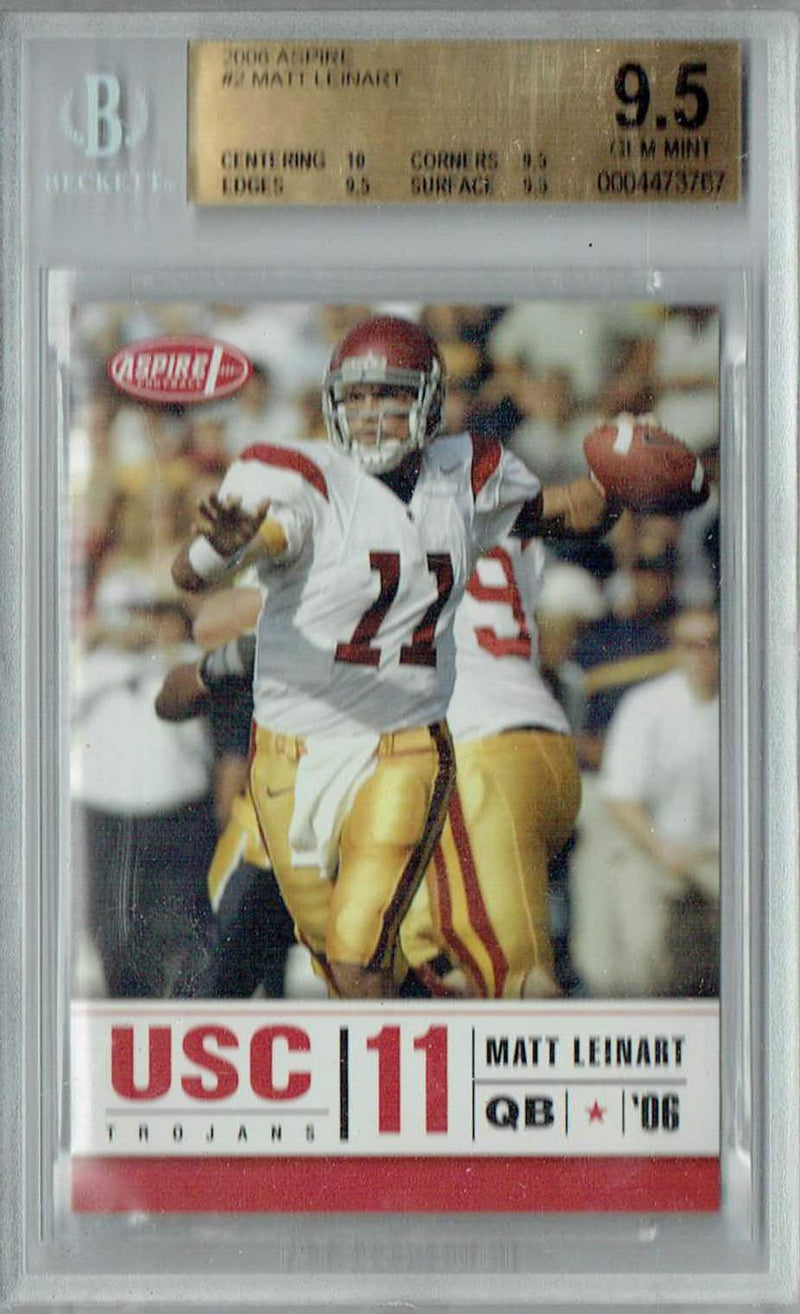 BGS 9.5 Matt Leinart 2006 Sage Aspire #2 Rookie Card