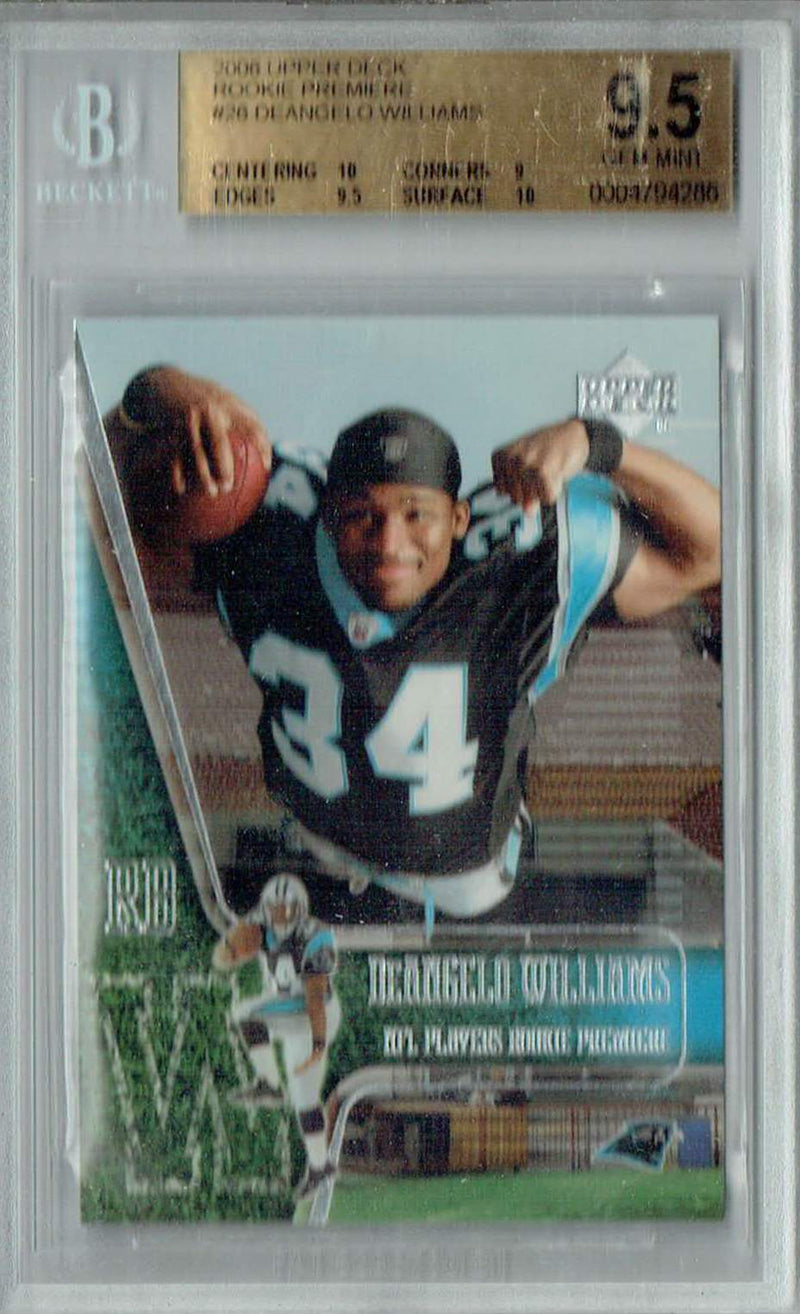 BGS 9.5 Deangelo Williams 2006 Upper Deck #26 Rookie Card Rookie Premiere