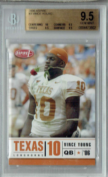BGS 9.5 Vince Young 2006 Sage Aspire #3 Rookie Card