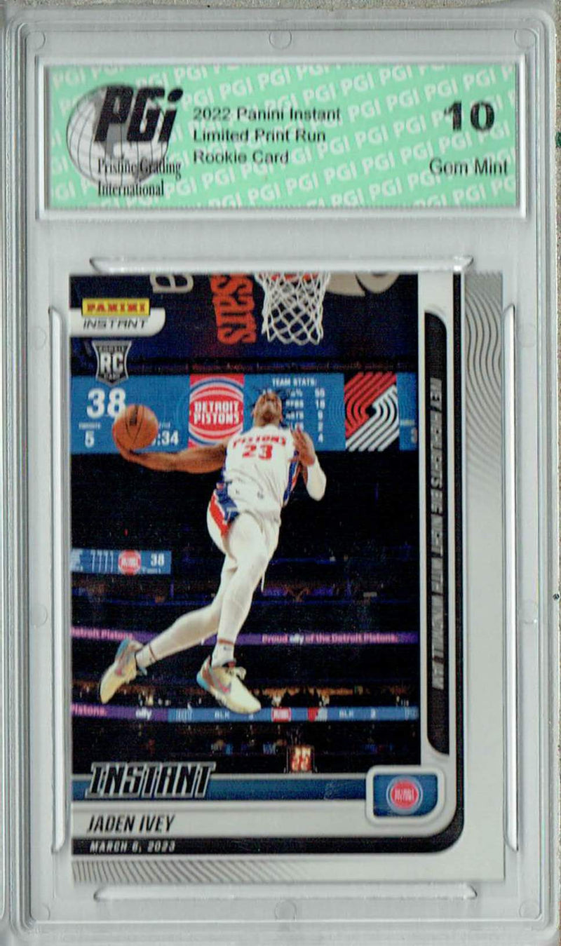 Jaden Ivey 2022 Panini Instant #195 Wow! 189 Ever Made! Rookie Card PGI 10