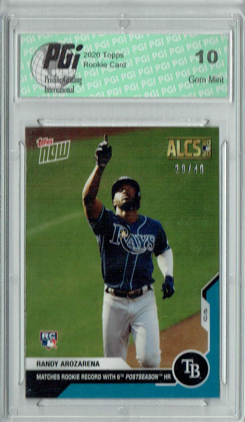 Randy Arozarena 2020 Topps Now #421 Blue SP #38/49 Rookie Card PGI 10