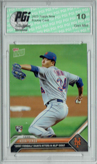 Kodai Senga 2023 Topps Now #32 Major League Debut Rookie Card PGI 10