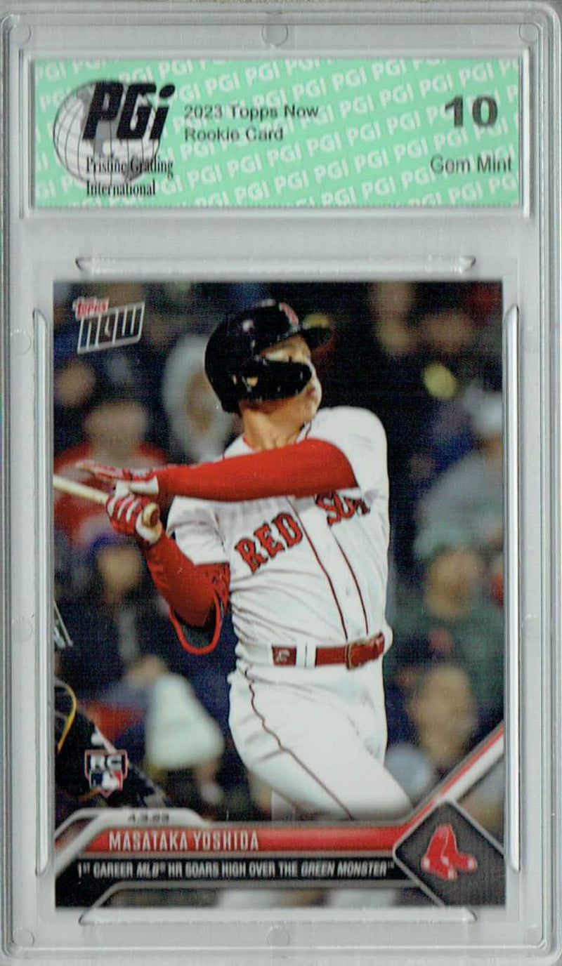 Masataka Yoshida 2023 Topps Now #41 Japan! 1st Career Homer! Rookie Card PGI 10