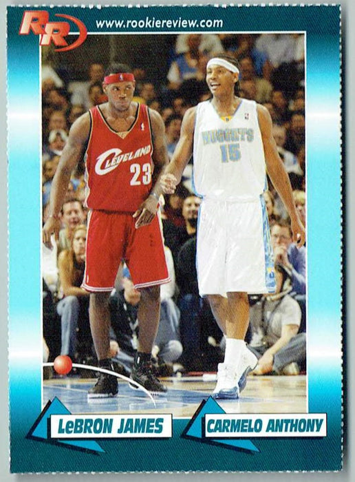 Mint LeBron James Carmelo Anthony 2004 Rookie Review #92 Dual Rookie Card