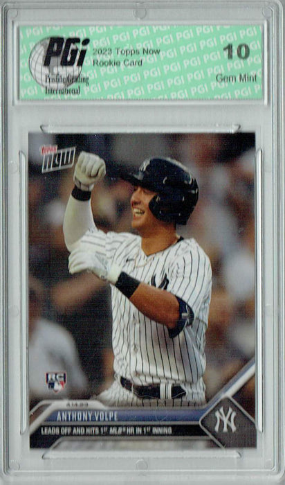 Anthony Volpe 2023 Topps Now #119 1st Major League Home Run Rookie Card PGI 10