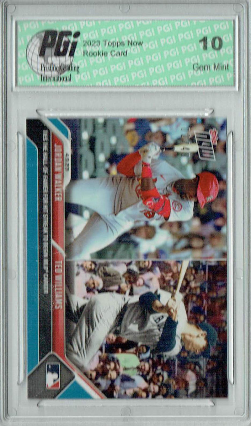 Jordan Walker 2023 Topps Now #87 Ted Williams SP #2/49 Rookie Card PGI 10