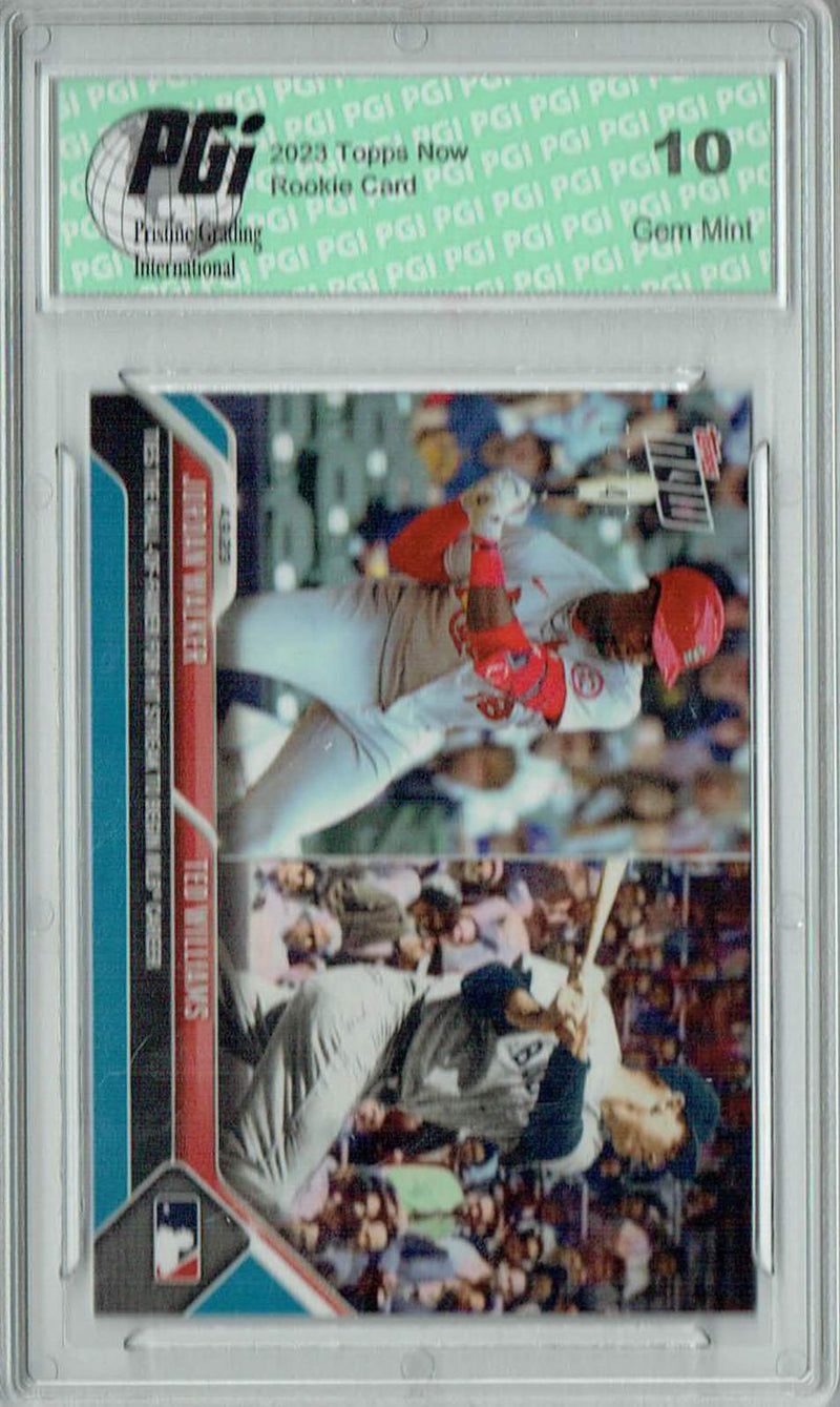 Jordan Walker 2023 Topps Now #87 Ted Williams SP #4/49 Rookie Card PGI 10