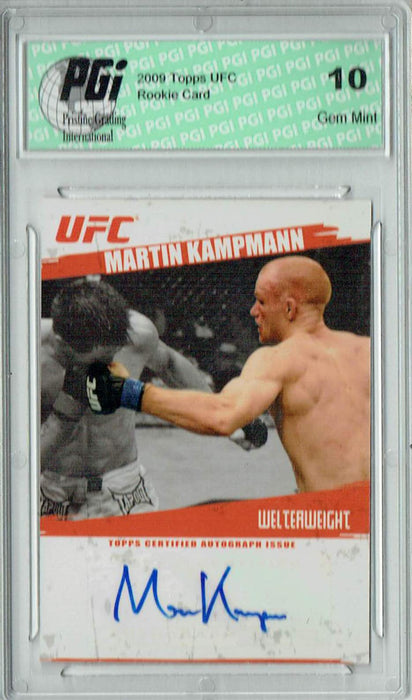 Martin Kampmann 2009 Topps UFC #FA-MK UFC Rookie Card PGI 10