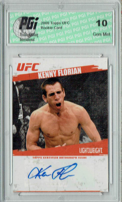 Kenny Florian 2009 Topps UFC #FA-KF UFC Rookie Card PGI 10