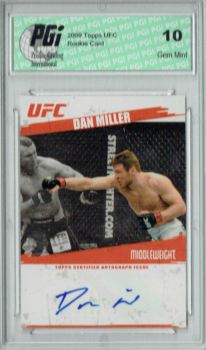 Dan Miller 2009 Topps UFC #FA-DM UFC Rookie Card PGI 10