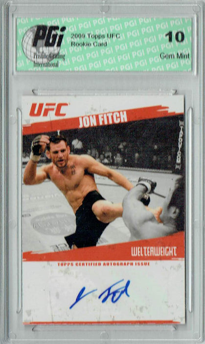 Jon Fitch 2009 Topps UFC #FA-JF UFC Rookie Card PGI 10