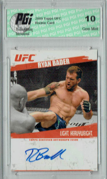 Ryan Bader 2009 Topps UFC #FA-RB UFC Rookie Card PGI 10