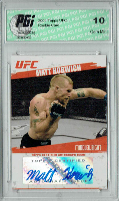 Matt Horwich 2009 Topps UFC #FA-MH UFC Rookie Card PGI 10