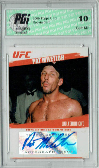 Pat Miletich 2009 Topps UFC #FA-PM UFC Rookie Card PGI 10