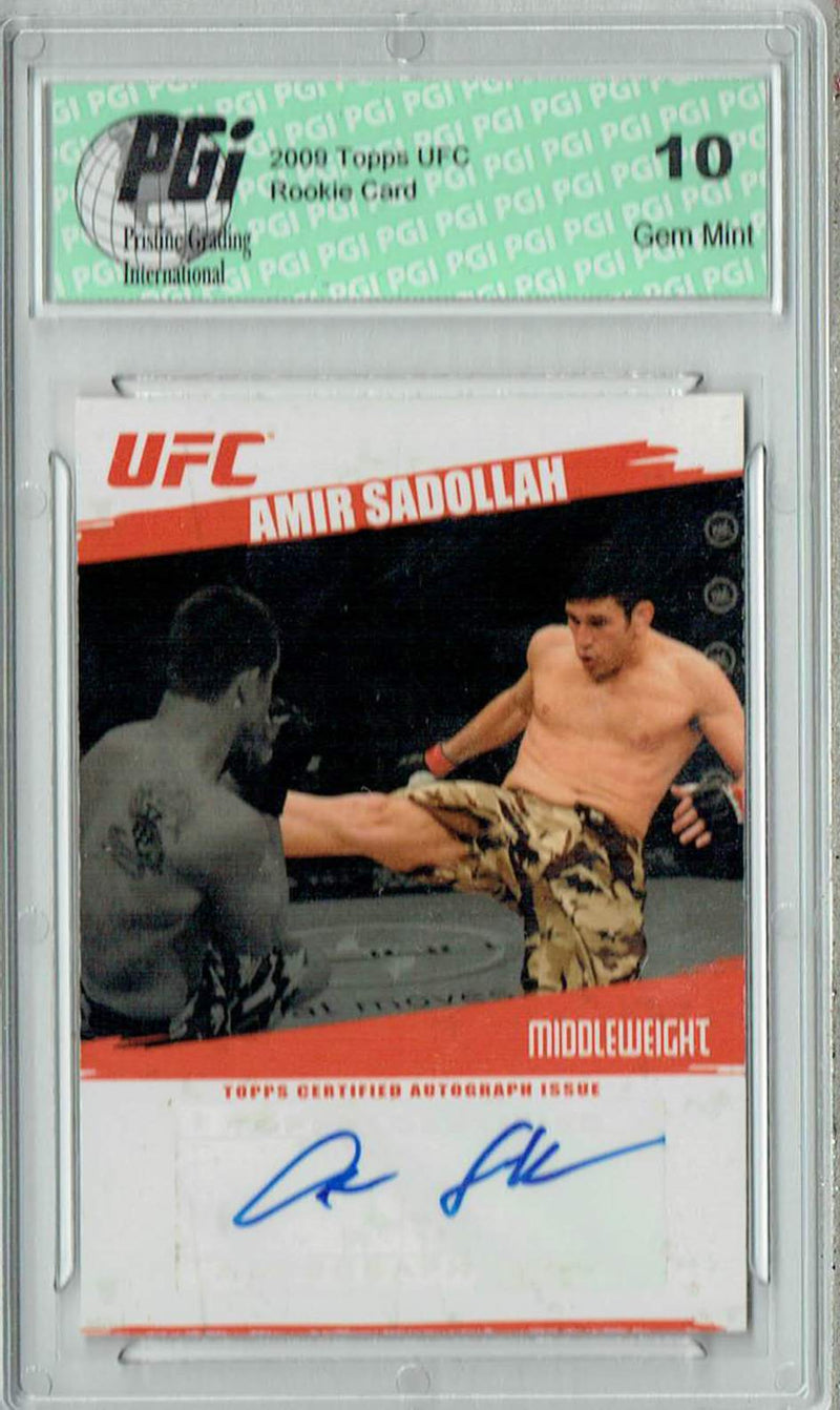 Amir Sadollah 2009 Topps UFC #FA-AS SP Auto Rookie Card PGI 10